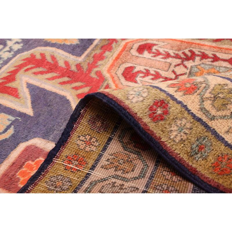 ECARPETGALLERY Hand-knotted Konya Anatolian Navy Wool Rug - 4'7 x 10'9