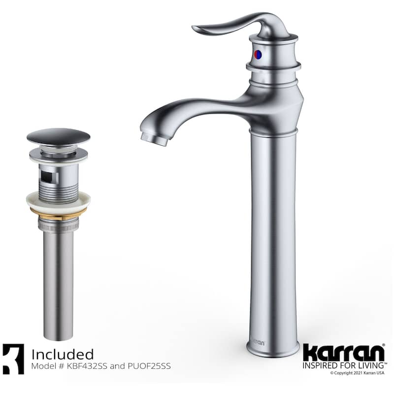 Karran USA KBF432 Dartford 1.2 GPM Vessel Single Hole Bathroom Faucet