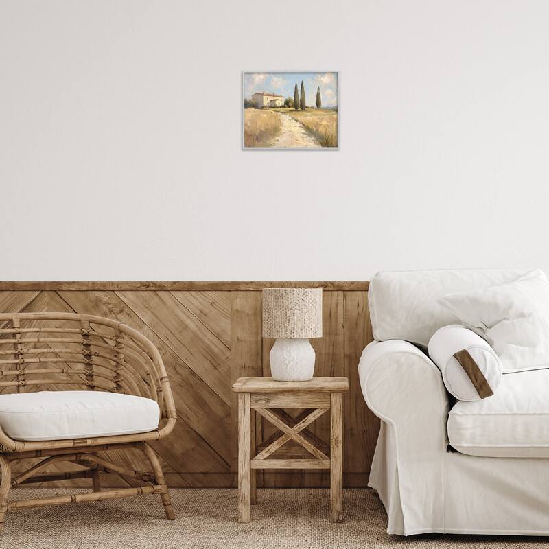 Stupell Country Villa Path Framed Giclee Art Design By Petal Prints Design