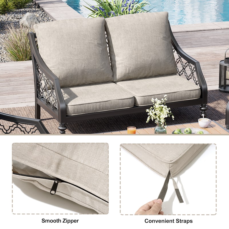 21 W x 22 D in. Deep Seat Outdoor Cushion Set by Crestlive Products