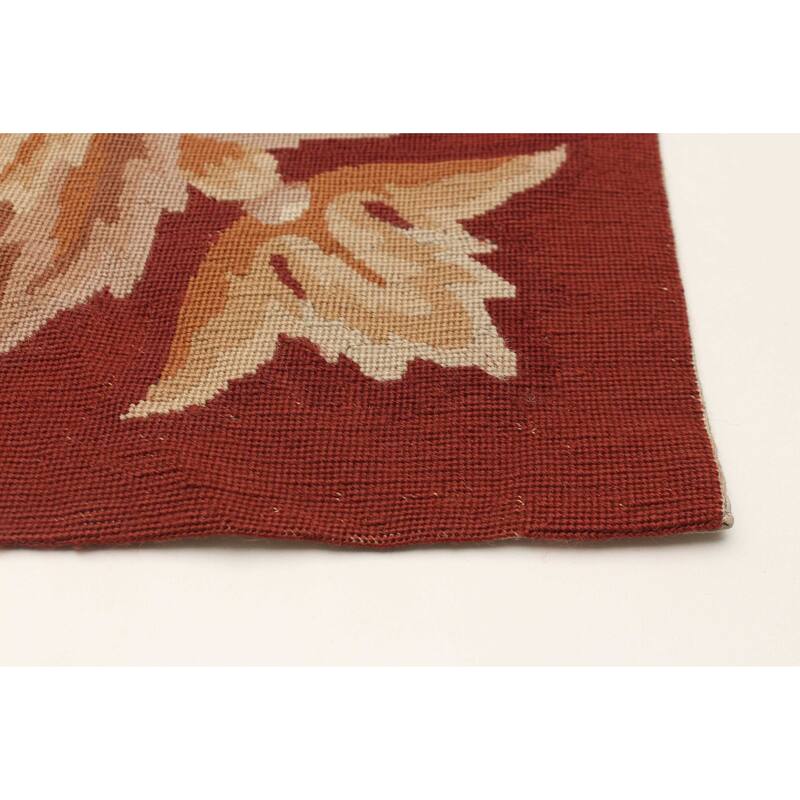 ECARPETGALLERY Flat-Weave Dynasty Red Cotton Tapestry Kilim - 5'10 x 8'8
