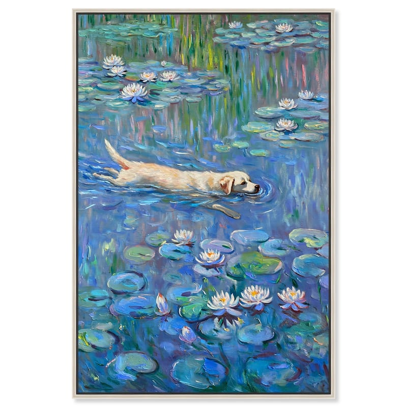Lily Lagoon II Canvas by Modern Classic Art Remedy - Silver - 24" x 36"