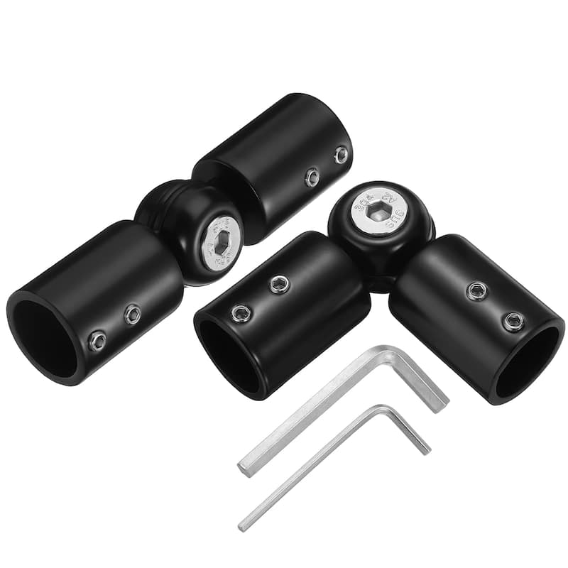 2pcs Corner Curtain Rod Connector for Bay Window Curtain Rods