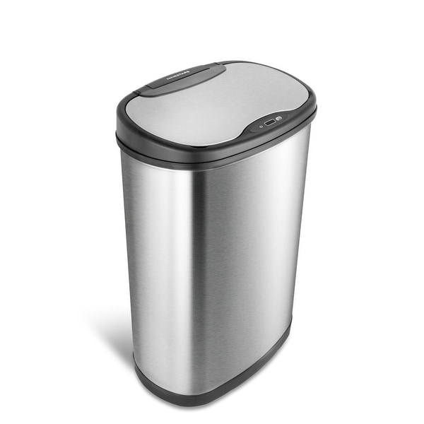 Innovaze 1.32 Gallon Stainless Steel Round Step-on Bathroom and Office  Trash Can - Bed Bath & Beyond - 33014719