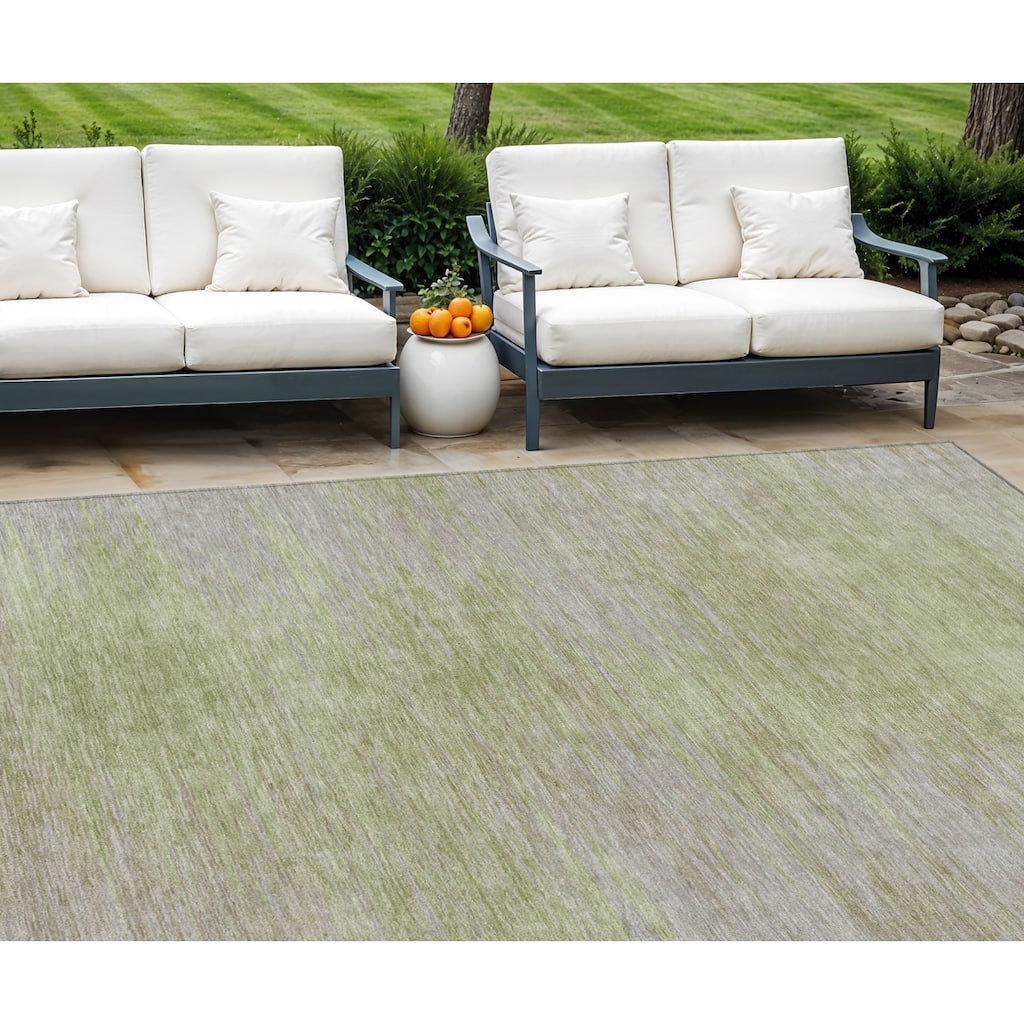 HomeRoots Abstract Transitional Rectangle Outdoor Rug