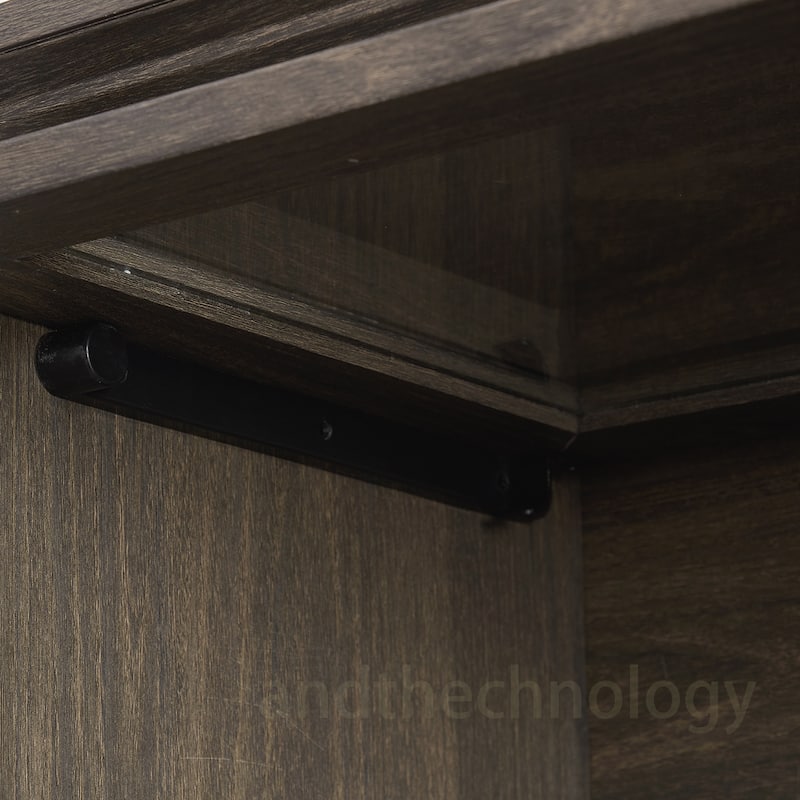 4-Tiers MDF Cabinet With Flip up Glass Doors