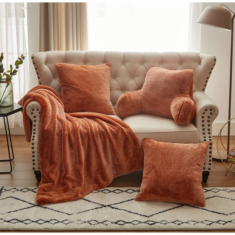 Home Soft Things Tip Dyeing Light FauxFur Bedrest
