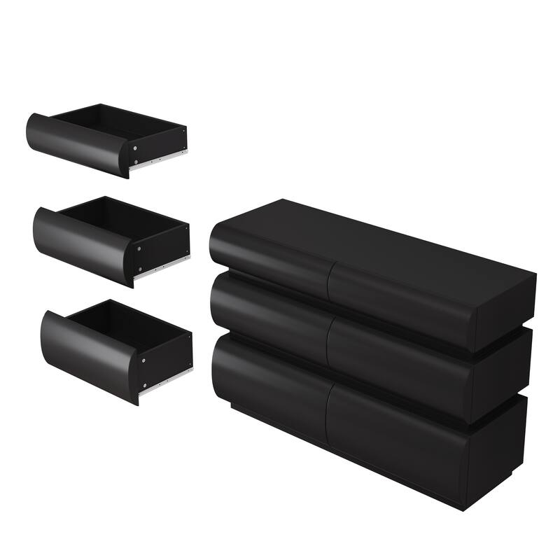 Modern 6 Drawer Dresser for Bedroom