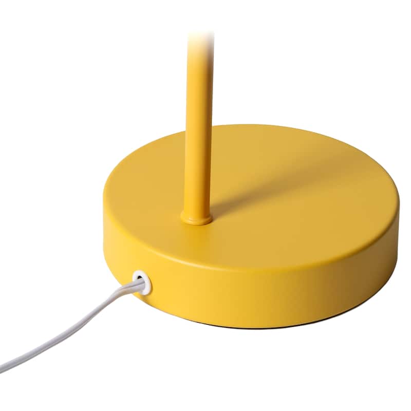 Metal Desk Lamp with Looped Arm and Adjustable Cone Shade