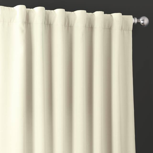 Exclusive Fabrics Italian Faux Linen Curtain (1 Panel)
