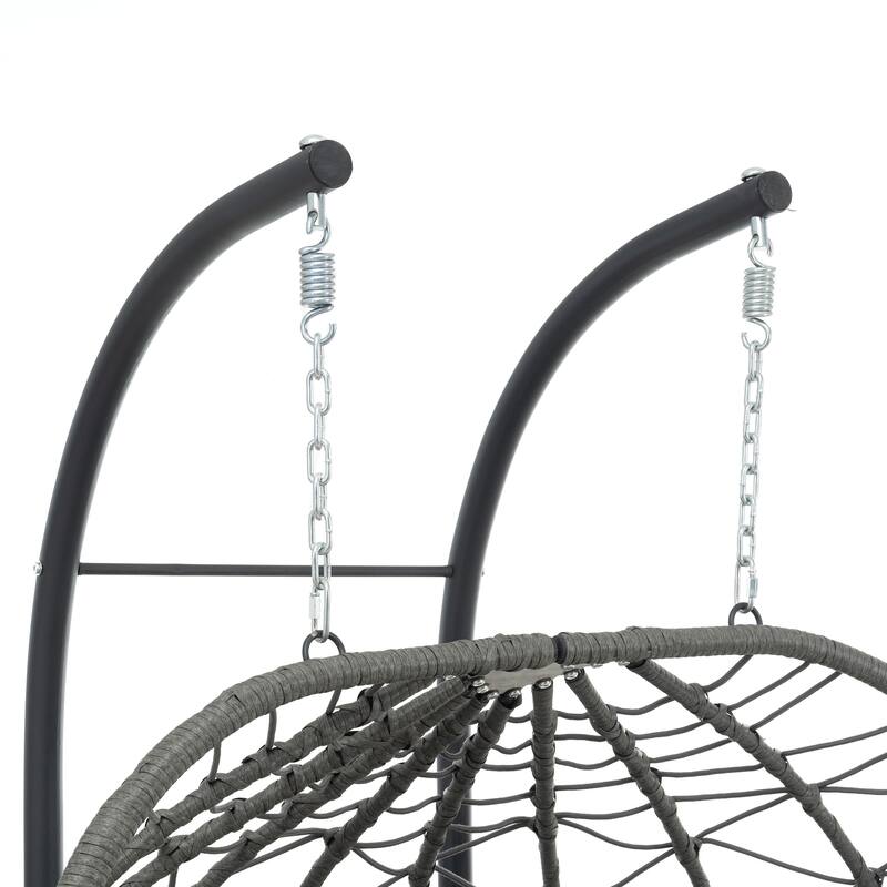 Steel Frame 2-Person Egg Chair with Stand