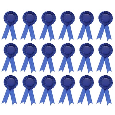 18Pcs Blank Award Ribbon, Rosette Ribbon Prize Recognition Ribbon