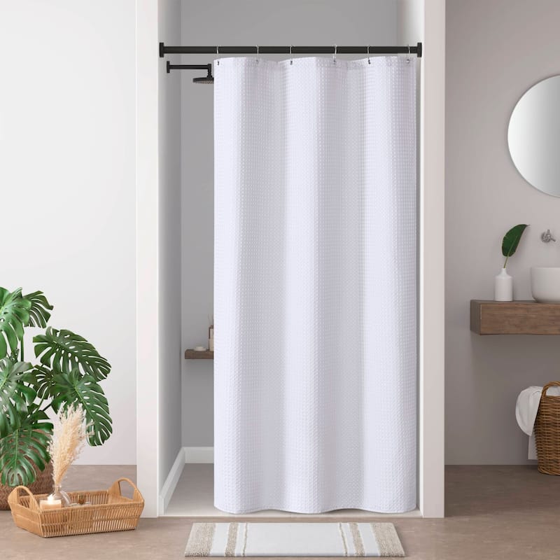 Madison Park Arbor Waffle Waffle Shower Curtain