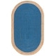 preview thumbnail 22 of 125, SAFAVIEH Handmade Natural Fiber Charlyne Bordered Round Jute Rug 4' x 6' Oval - Royal Blue/Natural - Oval
