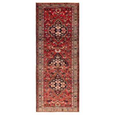 ECARPETGALLERY Hand-knotted Andelz Red Wool Rug - 3'10 x 9'5