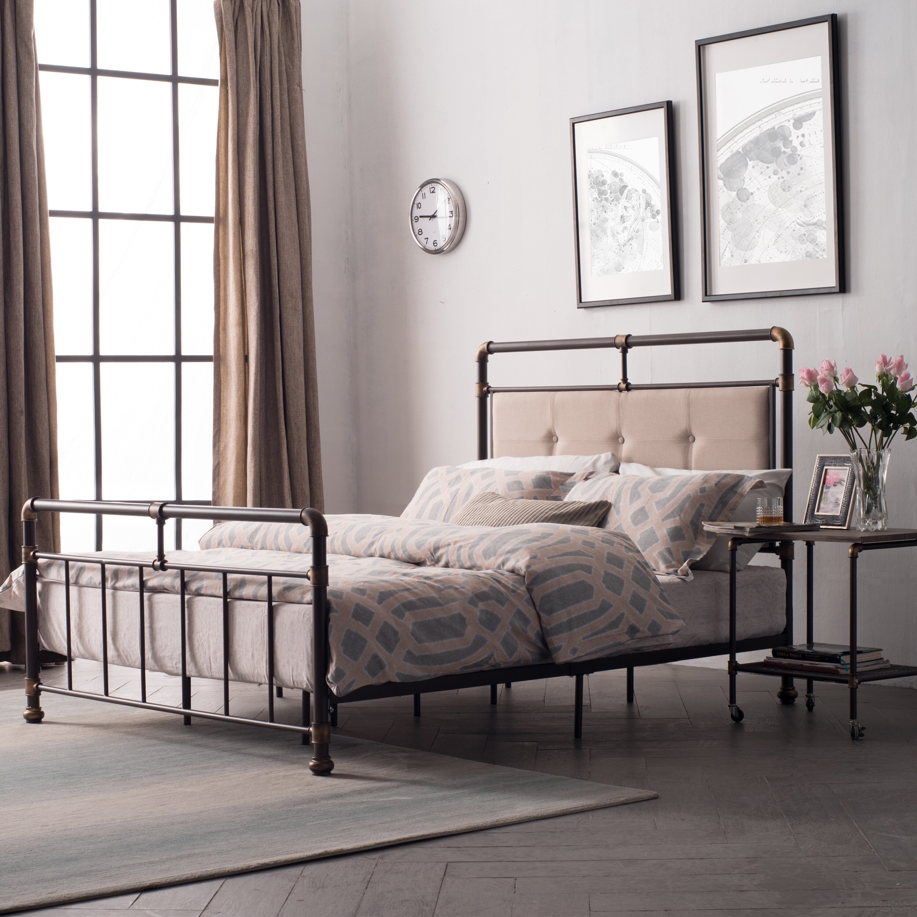 Overstock iron bed frame top
