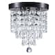 CO-Z 3-Light Mini Crystal Chandelier with Raindrop Crystals - Brown