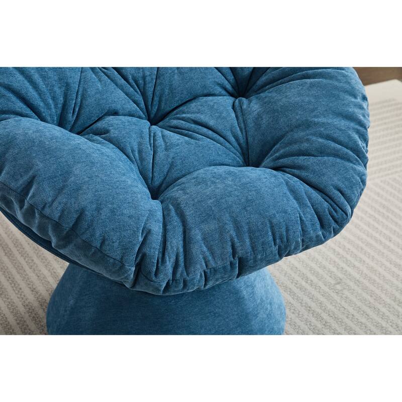 Chenille Swivel Barrel Chair for Living Room