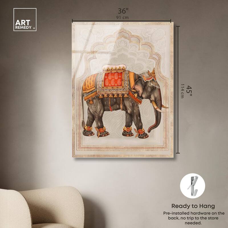 Elephant Queen Acrylic by Art Remedy, Ready to Hang
