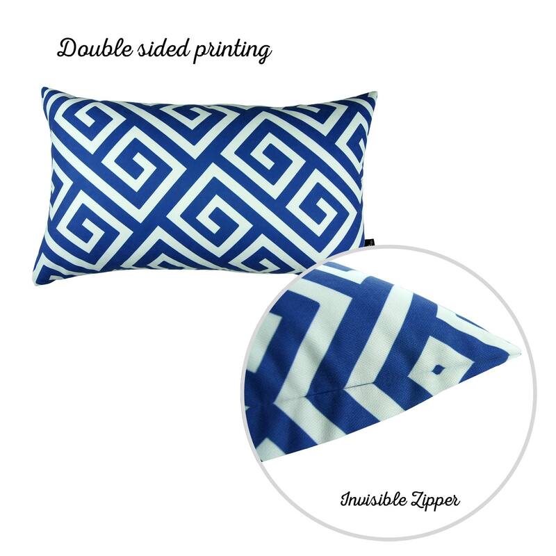 Greek Key Lumbar Throw Pillow Cover