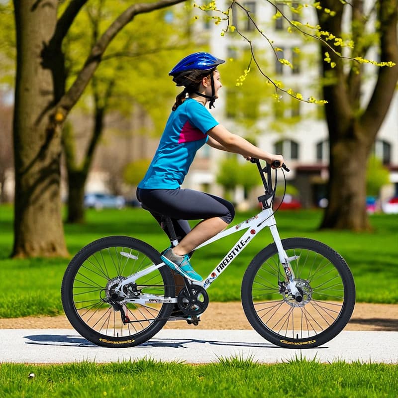 26 Inch Kids Freestyle Mountain Bike, Boys & Girls 12+, Shimano 7-Speed Steel Frame with Dual Disc Brakes