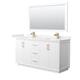 Option White, Bronze Trim, Carrara Cultured Marble Top