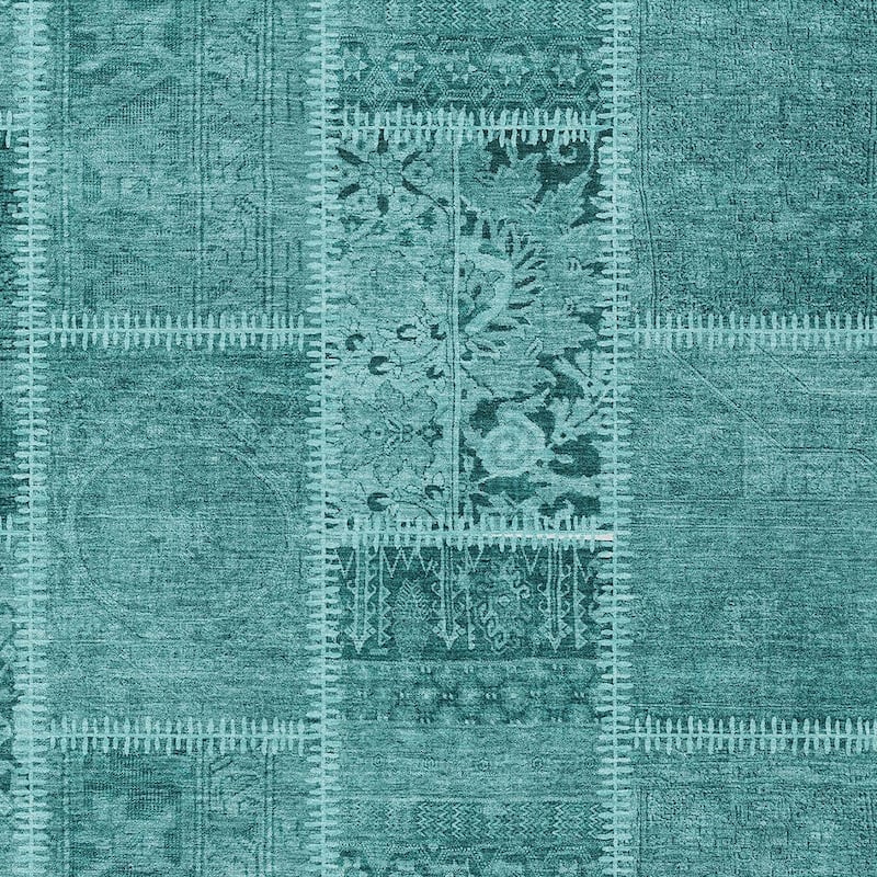 HomeRoots Patchwork Transitional Rectangle Outdoor Rug