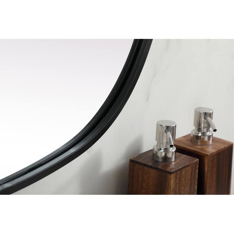 Indigo Home Metal Frame Oval Mirror 27x40 Inch