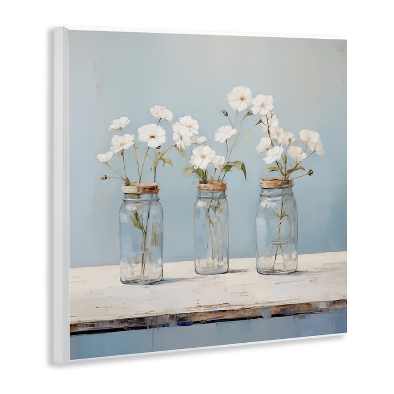 Stupell Country Jar Bouquet Trio Wall Plaque Art Design By Arlington Prints