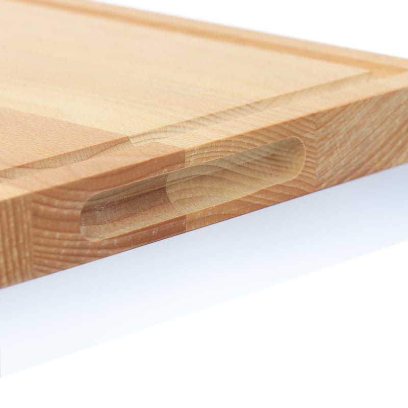 18 Inch x 12 Inch Beech Wood Reversible Rectangle Cutting Board with Juice Goove