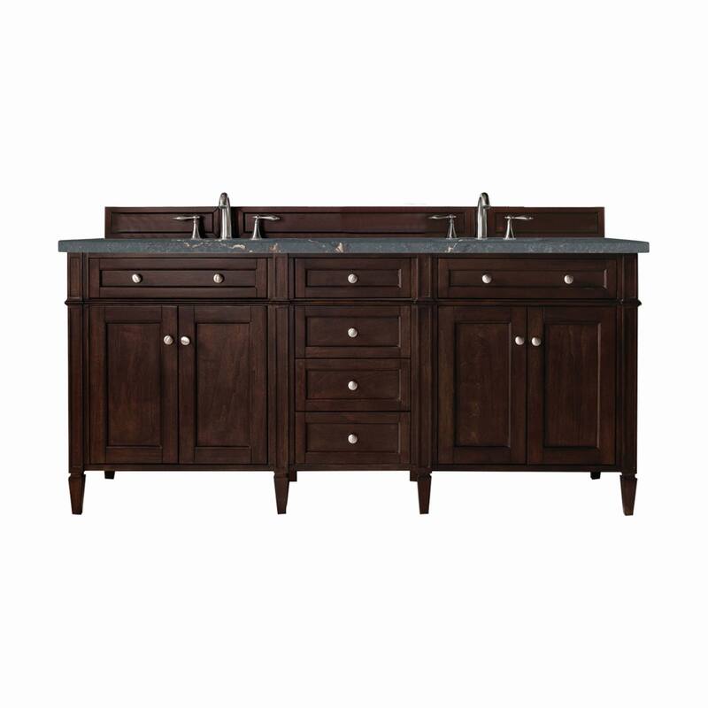 James Martin Vanities 650-V72-3PBL Brittany 72" Double Basin Poplar - Burnished Mahogany
