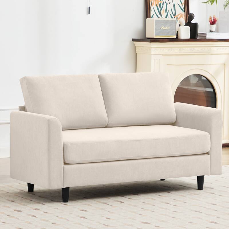 Snow Velvet Sectional Sofa