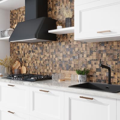 Apollo tile 12" x 12" Avant Garde Matte Bronze Metal Tile (4.75 sq ft/case) - 5 Pack
