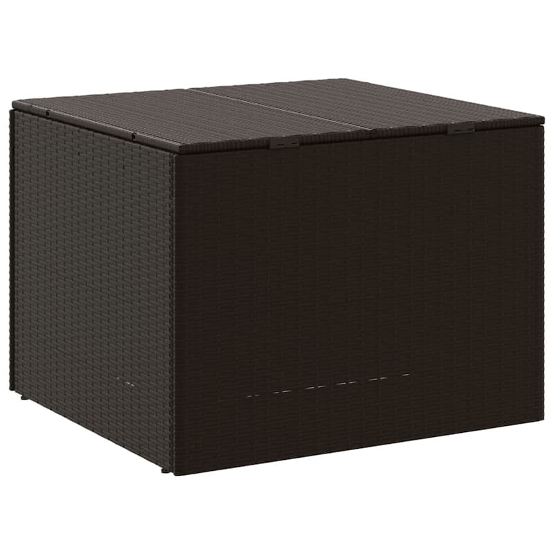 vidaXL Patio Storage Box Poly Rattan 70.9"x35.4"x27.6" Gray