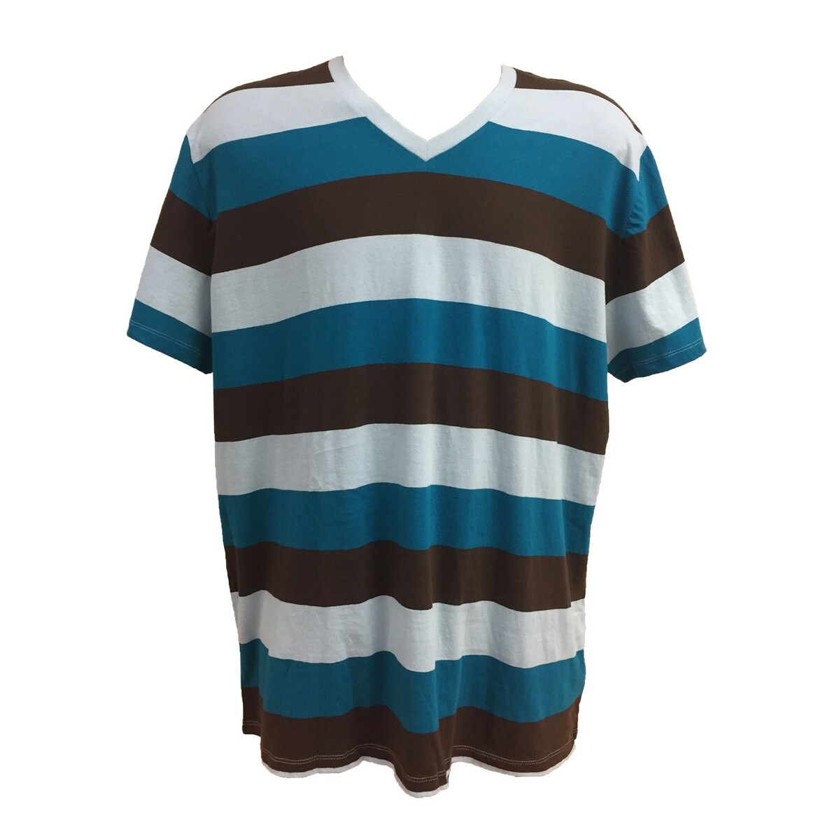 Shop Old Navy Men S Short Sleeve V Neck Striped Classic Tee Overstock 28161340 Orange Red Grey Small