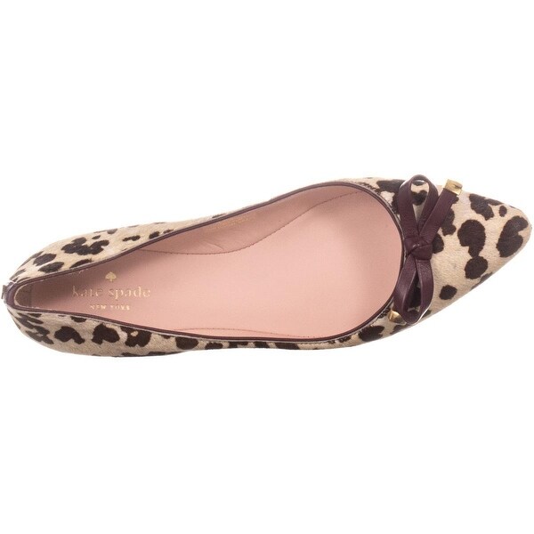 kate spade leopard flats with bow