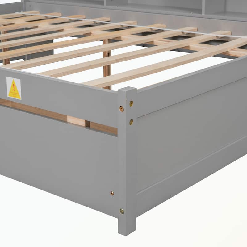 Full Size Canopy Platform bed with two Drawers