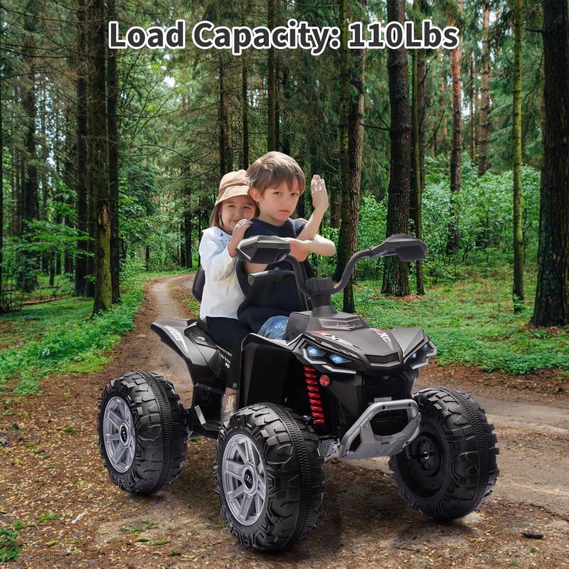 2-Seater Kids Ride-On ATV, 24V Electric Quad 4 Wheeler with 800W Motors