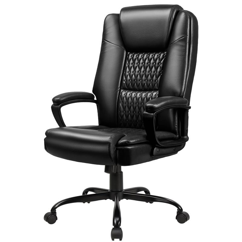 Bossin Big and Tall Office Chair High Back Executive Chair Ergonomic Adjustable Executive Leather Chair,400lbs