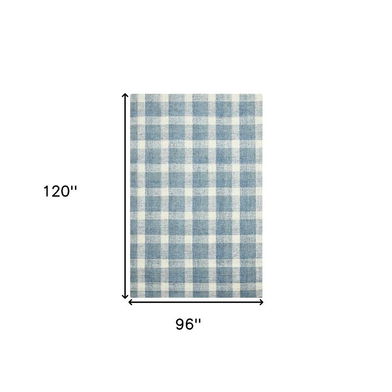 HomeRoots Plaid Transitional Rectangle Area Rug