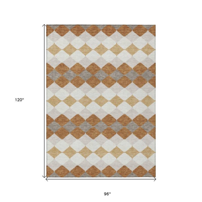 HomeRoots Geometric Transitional Rectangle Outdoor Rug
