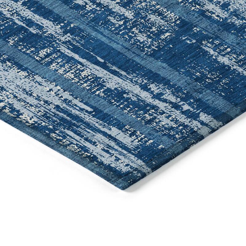 Machine Washable Indoor/ Outdoor Chantille Stripe Ombre Rug