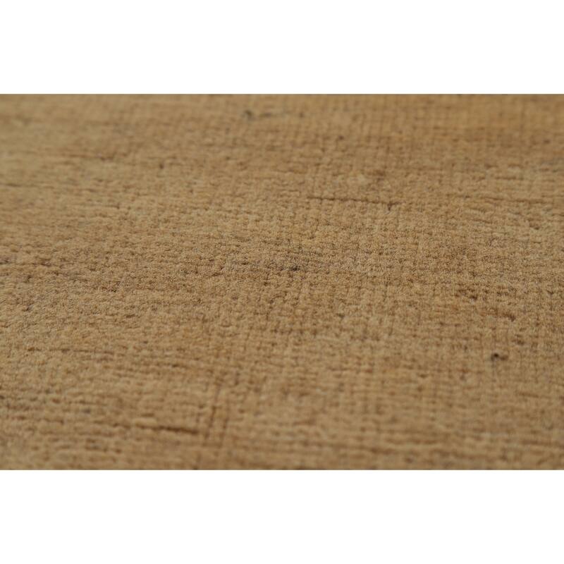 Solid Gabbeh Oriental Foyer Rug Handmade Wool Carpet - 3'3"x 4'11"