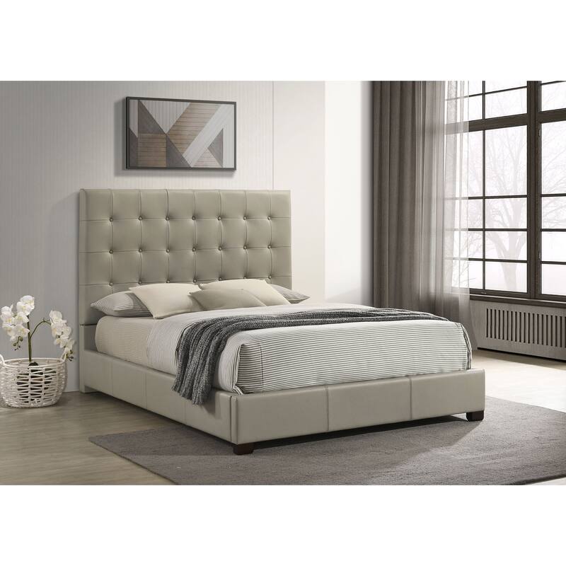 Medley Genuine Leather Platform Bed