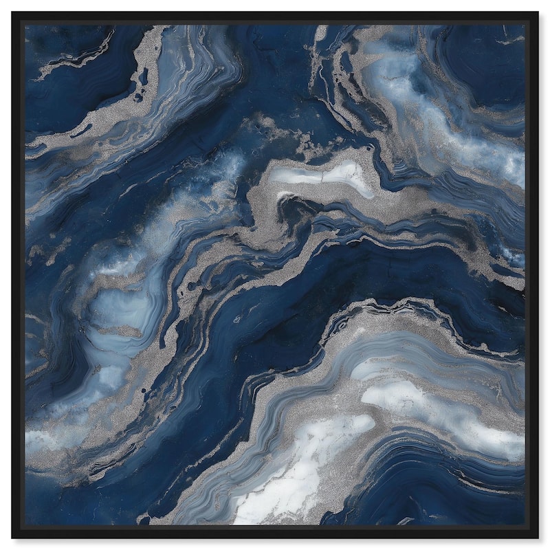 Deep Sea Geode I Canvas by Art Remedy - Black - 24" x 24"