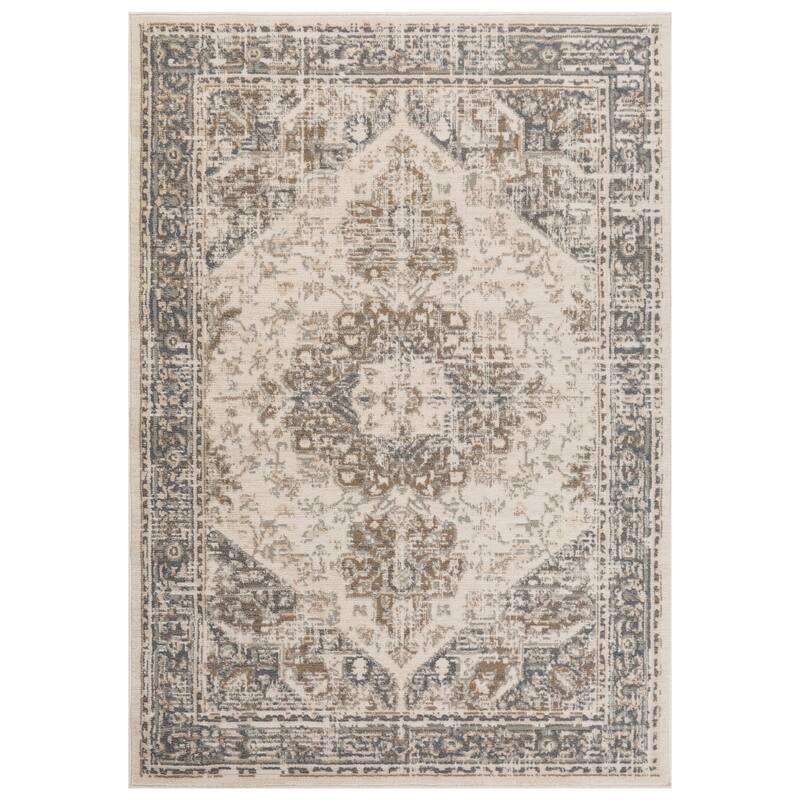 Alana Hashlei Light Beige Medallion Area Rug