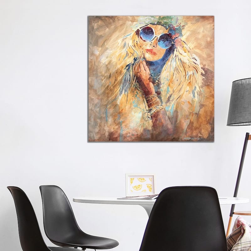 iCanvas "Hippie Girl" by Bill Drysdale Canvas Print - 37x37x1.5
