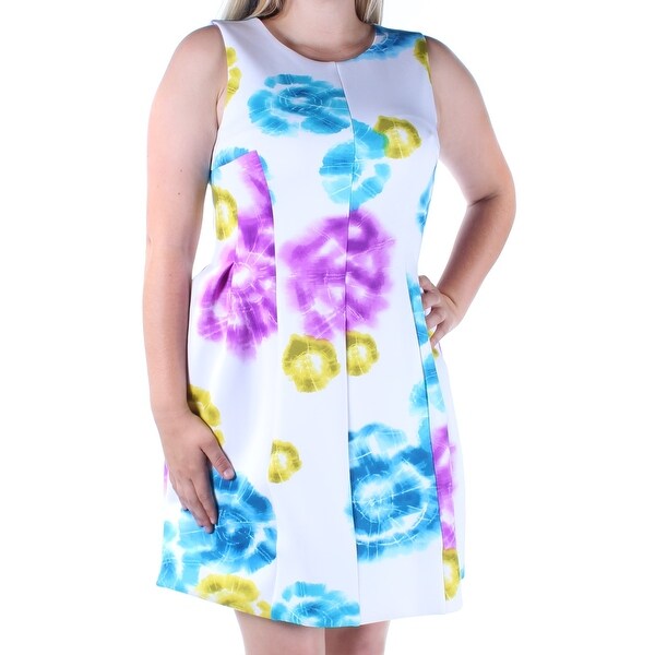 calvin klein yellow tie dye dress