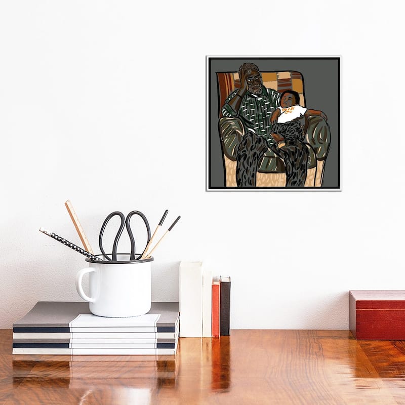 iCanvas "Poppop's Boy" by NoelleRx Framed