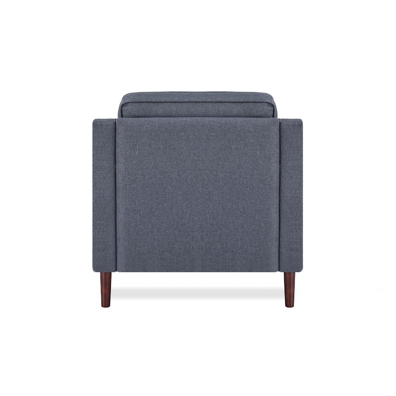 Artdeco Home - Sedona Modern Accent Chair, Faux Linen / Vegan Leather Armchair